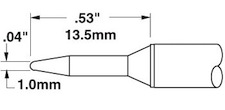 Solder Tip, Smart Heat PowerTips, STTC-001Metcal  